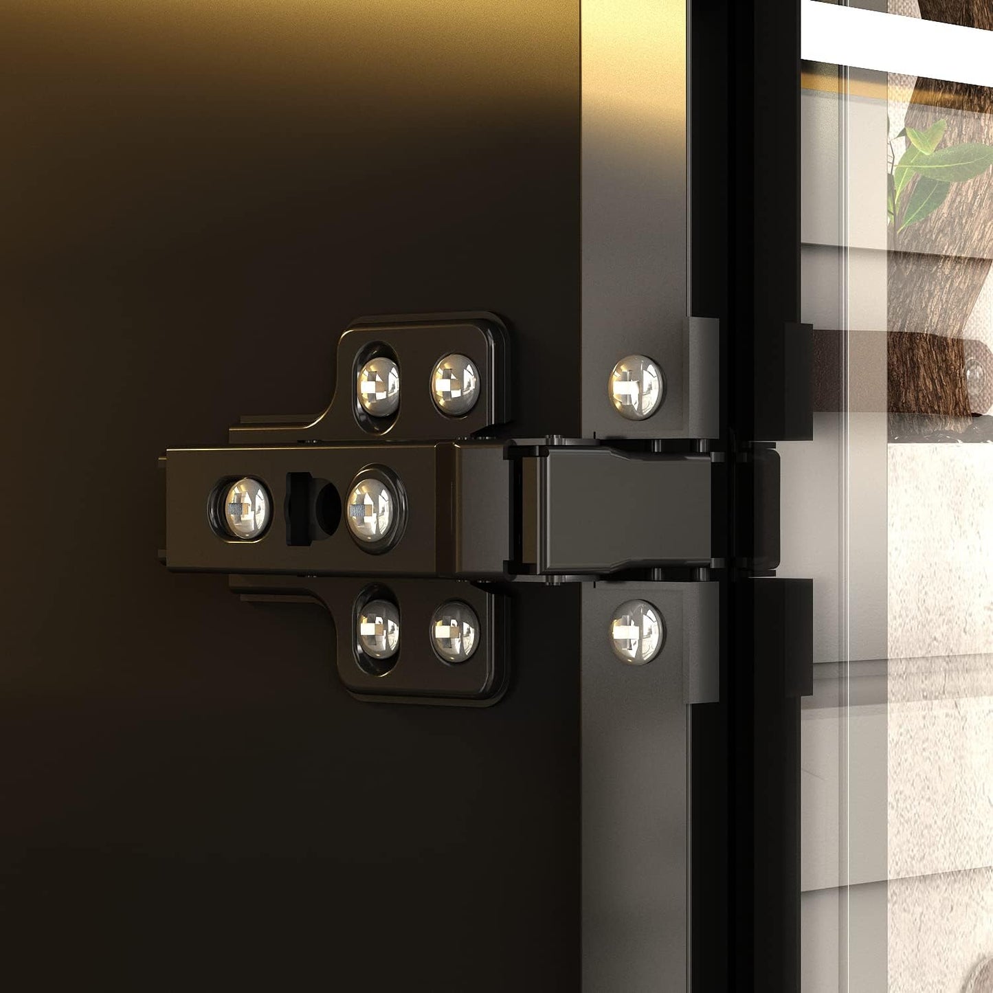 Armario Elegante con Puertas de Vidrio y Tiras de Luz LED GlowLuxury™