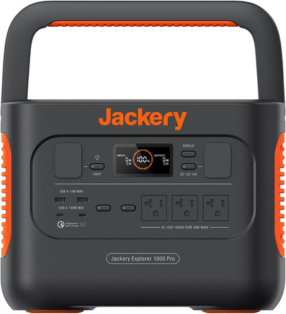 Jackery Explorer 1000 Pro™ - Generador Portátil con carga solar