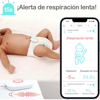 Monitor Inteligente de respiración para bebés Sense-U™