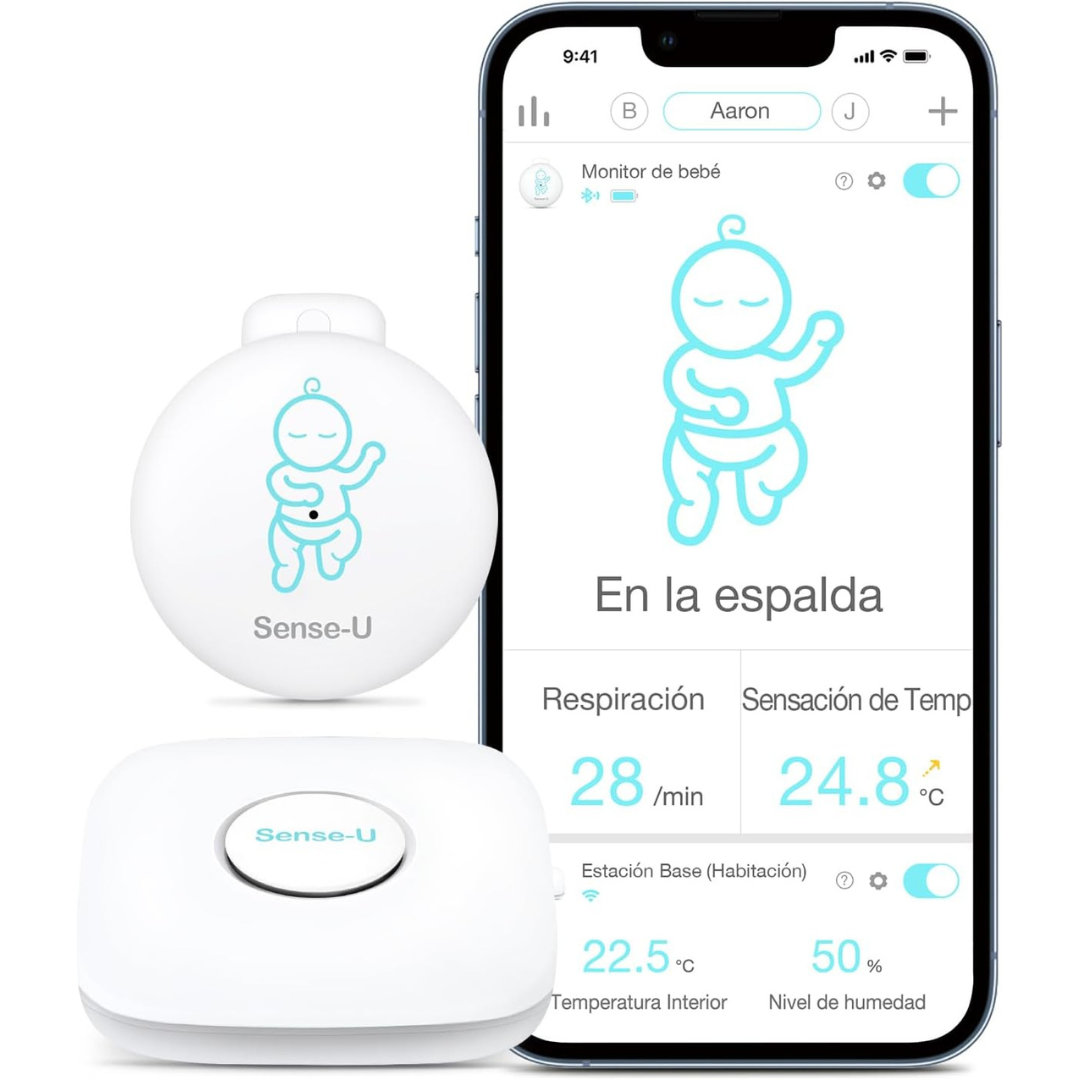 Monitor Inteligente de respiración para bebés Sense-U™